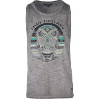 KOROSHI Camiseta antracita / gris moteado / esmeralda / blanco