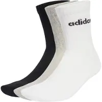 Adidas Calcetines deportivos 'Linear Crew Cushioned 6 Pair Pack' gris / negro / blanco