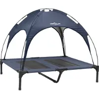 vidaXL Cama para perros, color azul marino, 92 x 77 x 82,5 cm, acero