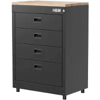HBM Cajonera 71 cm, 4 cajones, negro