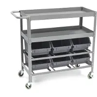 HBM Carro de Herramientas Universal con 6 Cajas de Almacenamiento