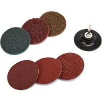 HBM conjunto de lijado y limpieza de 75 mm con soporte de 6 mm 7 piezas