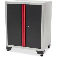 HBM Deluxe Armario de herramientas profesional con puertas para mobiliario de taller