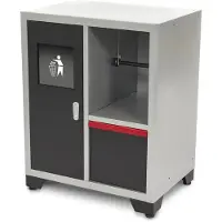 HBM Papelera Deluxe y soporte de papel para equipos de taller