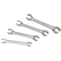 HBM Stahlkaiser Juego Profesional de 4 Llaves de Anillo Abierto para Tubos de Frenos