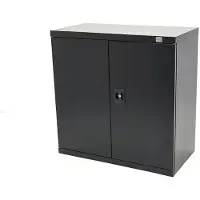 HBM Armario de herramientas 90 x 45 x 90 cm con 3 estantes negro