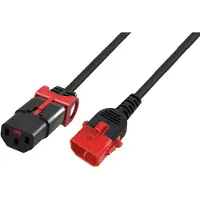 ACT Cable De Alimentación Ak5502 C13 Iec Lock+-c14 Iec Lock Dual Pc3601 1 M