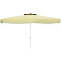 Marbueno Summer Sombrilla Marbueno de aluminio, con 8 varillas, diámetro de 270 cm, fabricada en poliéster, color blanco. Ideal para jardín, piscina y terraza. Modelo 10182