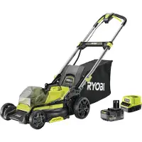 Ryobi Cortacésped eléctrico a batería ONE+, modelo RY18LMX40C-150, 18 voltios