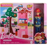 Barbie Bombero Con Estación De Bomberos Y Accesorios Muñeca