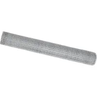 vidaXL Valla de malla de acero galvanizado, 1 x 50 metros, color plateado