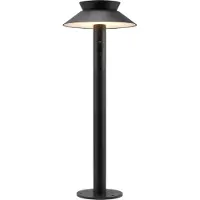 Nordlux JUSTINA, farola solar LED para exteriores, luz blanca cálida, 5W, color negro, IP44, referencia 2418098003