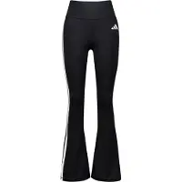 Adidas Pantalón deportivo 'Optime Essentials Workout 3-Stripes Flared' negro / blanco