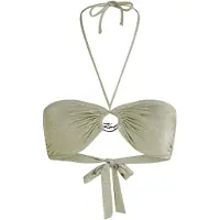 Karl Lagerfeld Karl Dna Ring Halter Bandeau Oil Green Lurex Talla: S | Bikinis Outlet | Mujer | Verde