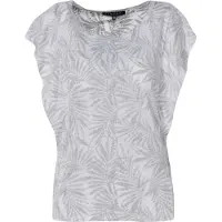 KOROSHI Blusa gris / blanco