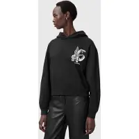 AllSaints Pippa Asp Hoody Washed Black Talla: XS | Sudaderas con Capucha Outlet | Mujer | Negro