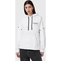 AllSaints Amore Amphie Hoody Optic White Talla: M | Sudaderas con Capucha Outlet | Mujer | Blanco