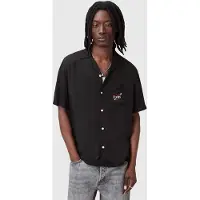 AllSaints Lovers Ss Shirt Jet Black Talla: XS | Camisas Casuales Outlet | Hombre | Negro