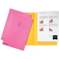 Esselte carpeta de cartón A4 rosa con lados iguales y líneas impresas | 100 unidades