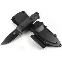 Benchmade Cuchillo Mini Bushcrafter Cru-Wear, Black Cerakote, Carbon Fiber