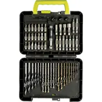 Ryobi Kit de accesorios de 60 piezas para taladrar y atornillar, modelo RAK60DDF