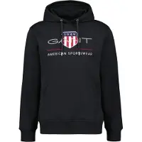 Gant para hombre. 2047082 Sudadera con capucha Archive Shield negro (L), Casual, Algodón, Manga larga, outlet 2026.