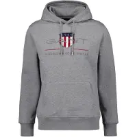 Gant para hombre. 2047082 Sudadera con capucha Archive Shield gris (M), Casual, Algodón, Manga larga, outlet 2026.