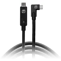 Tether Tools TetherPro, cable USB-C a USB-C con conector en ángulo recto, color negro