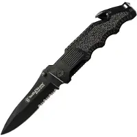 Smith & Wesson Navaja Border Guard Swbg1s Serrated Folder