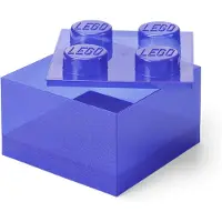 LEGO Caja de Almacenamiento Translúcida con Forma de Ladrillo (violeta)