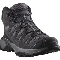 Salomon - Zapatillas de senderismo Mujer - X Ultra 360 LTR Mid GTX W Shark/Nine Iron/Cloud Gray para Mujer de Cuero - Talla 37 1/3 - Negro
