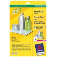 Avery Zweckform L7783-25 Etiquetas transparentes de 96 x 50,8 mm (250 etiquetas)