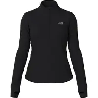 New Balance - Women's Athletics Heat Grid 1/2 Zip - Camiseta de manga larga size XL, negro