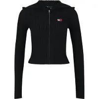 Tommy Hilfiger Cárdigan 'Tommy Badge Slim Zip-thru' rojo / negro / blanco