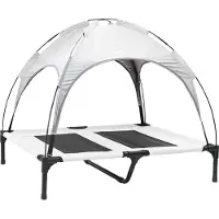vidaXL Cama para perros, color gris plateado, 92 x 77 x 82,5 cm, acero