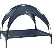 vidaXL Cama para perros , 90 x 81 x 80,5 cm, acero, azul marino