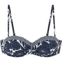 Sunseeker Top de bikini azul noche / offwhite