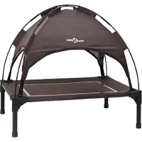 vidaXL Cama para perros , 63 x 49,5 x 60 cm, acero, color marrón