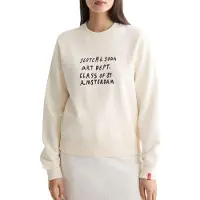 Scotch & Soda Regular Fit Sweatshirt With Chest Artwork Eggnog Talla: S | Manga Larga Outlet | Mujer | Blanco