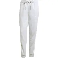 Adidas Pantalón deportivo 'ESSENTIALS 3-STRIPES FLEECE SLIM' gris claro / blanco