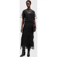 AllSaints Izabela Maxi Dress Black Talla: 2 | Vestidos Midi Outlet | Mujer | Negro