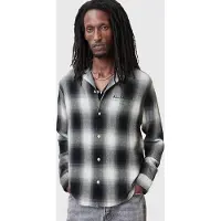 AllSaints Underfade Ls Shirt Whisper Grey Talla: M | Camisas Casuales Outlet | Hombre | Gris