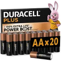 Duracell Plus Power Boost 150% Extra Life Pilas alcalinas AA / MN1500 / LR06 (20 unidades)