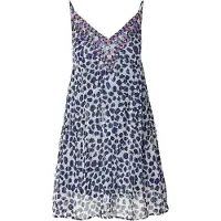 KOROSHI Vestido de verano azul / navy / azul pastel / borgoña