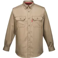 Portwest FR89 Bizflame, camisa de trabajo ignífuga, color caqui, talla XL