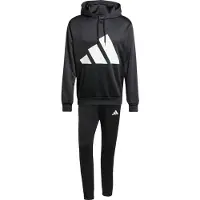 Adidas Chándal 'BIG LOGO HOODED' negro / blanco