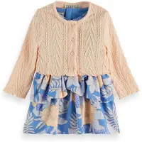 Scotch & Soda S&s Girls 2pc Dress & Cardigan Set Blue/grey Talla: 5 | Vestidos Outlet | Unisex | Azul