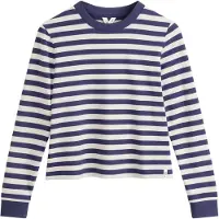 Mela London Camiseta 'Aastha' azul oscuro / blanco