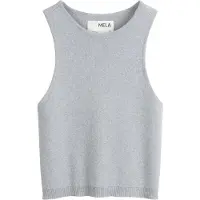 Mela London Top de punto 'NIKARA' gris moteado