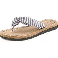 Elbsand Sandalias de dedo gris oscuro / blanco